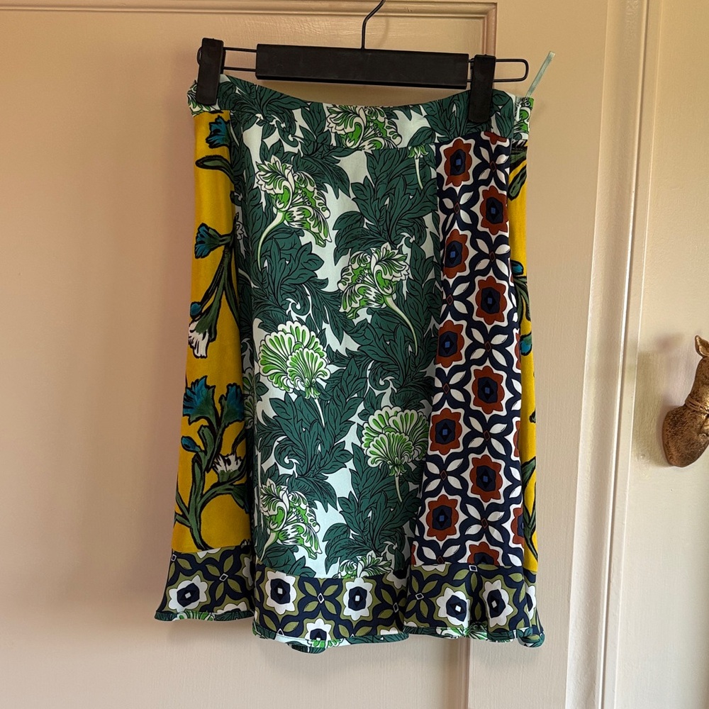 MaxMara Asymmetrical Skirt - Green, Yellow, Blue